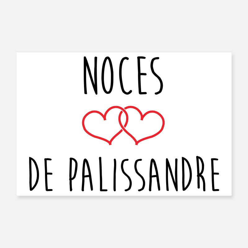 Noces de Palissandre 65 Ans Union Poster 30 x 20 cm