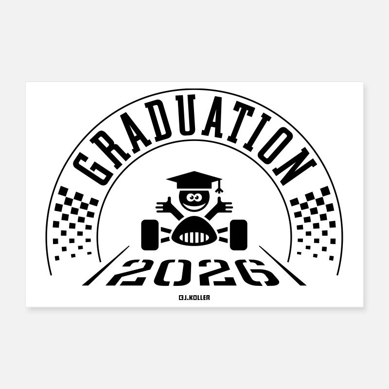 Abschluss 2026 – Schule ist vorbei – Ziellinie – B Poster 30x20 cm