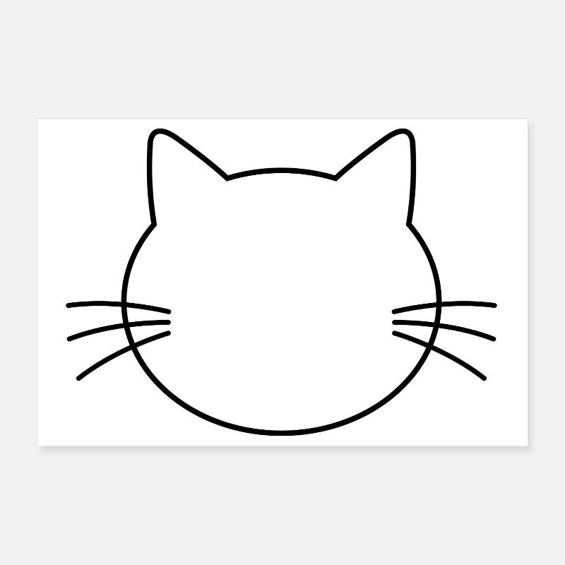 Katzenkopf Poster 30x20 cm