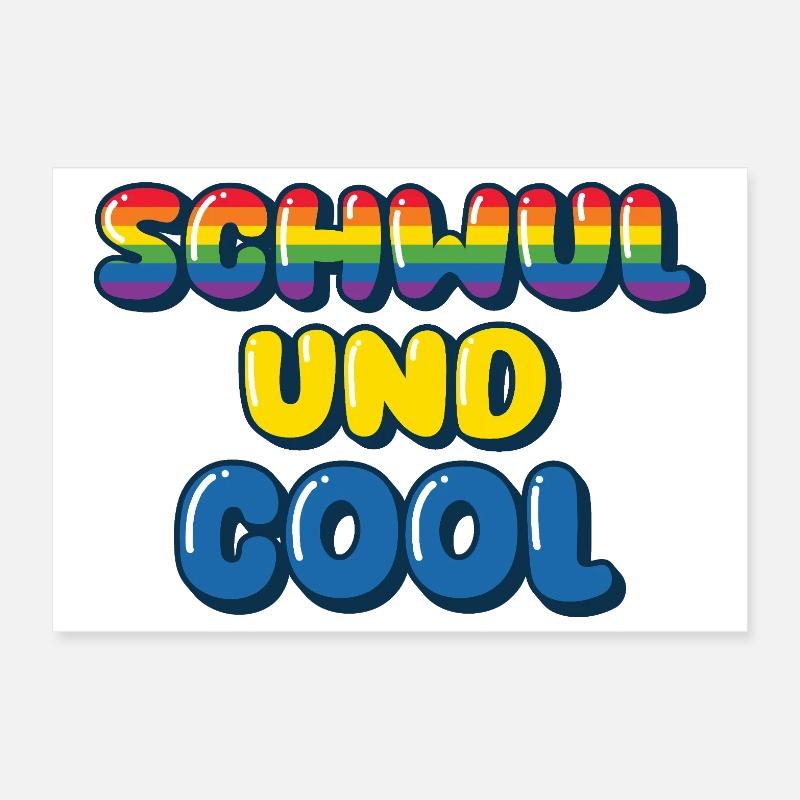 Schwul und Cool / CSD, Pride design Poster 30x20 cm