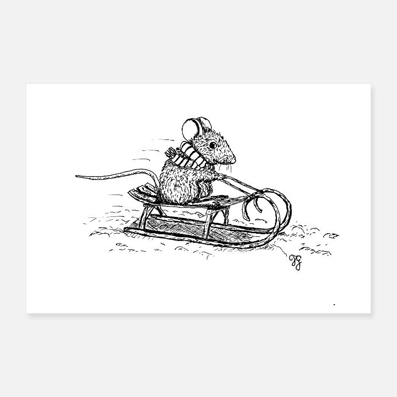 Sleigh Poster 12" x 8" (30x20 cm)
