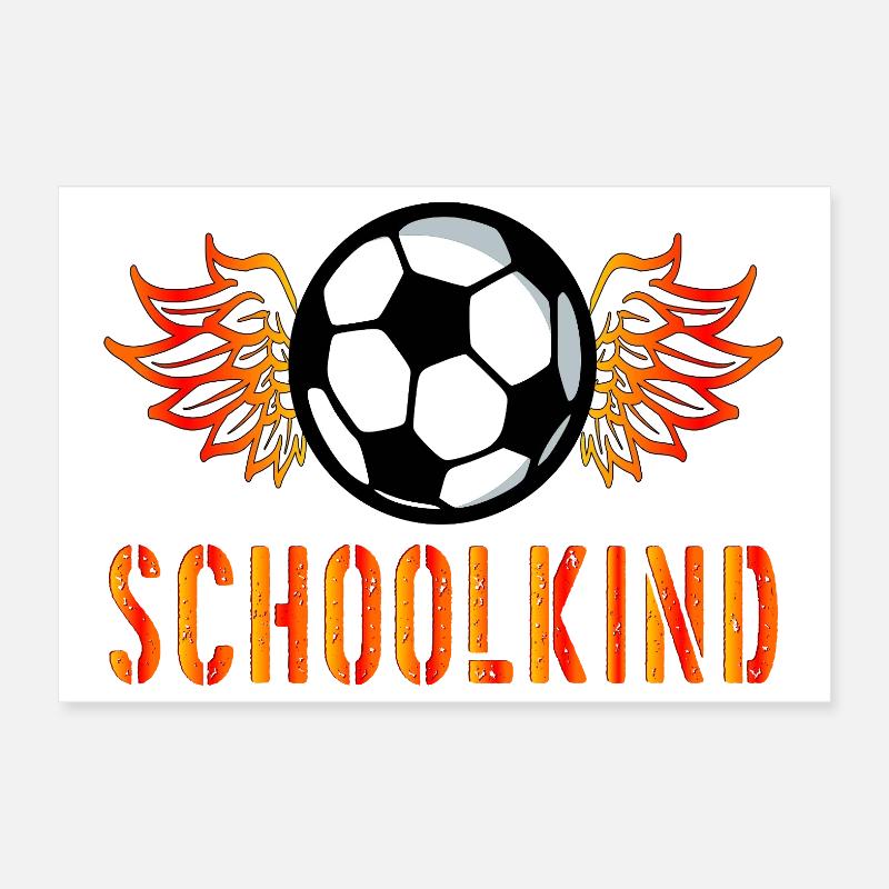 Fußballschule Poster 30x20 cm