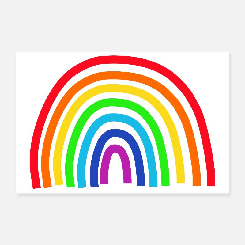 Arc-en-ciel coloré Poster 30 x 20 cm