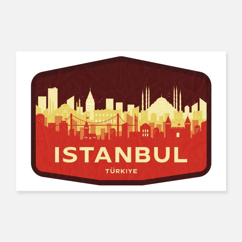 Ligne d’horizon d’Istanbul Poster 30 x 20 cm