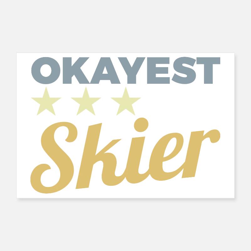 Average skier Poster 12" x 8" (30x20 cm)