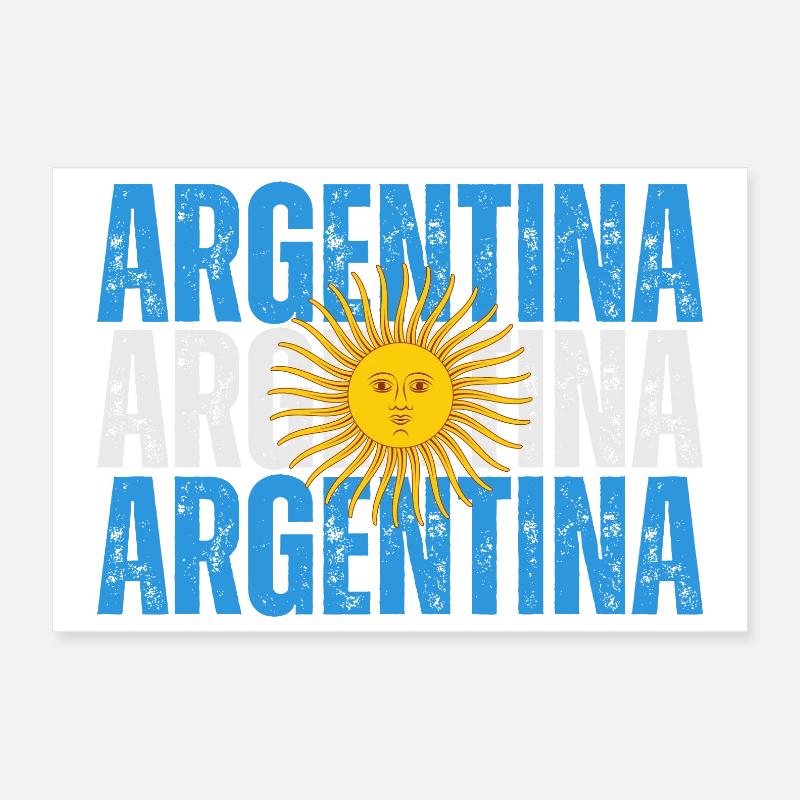 Drapeau de l’Argentine, fierté argentine Poster 30 x 20 cm
