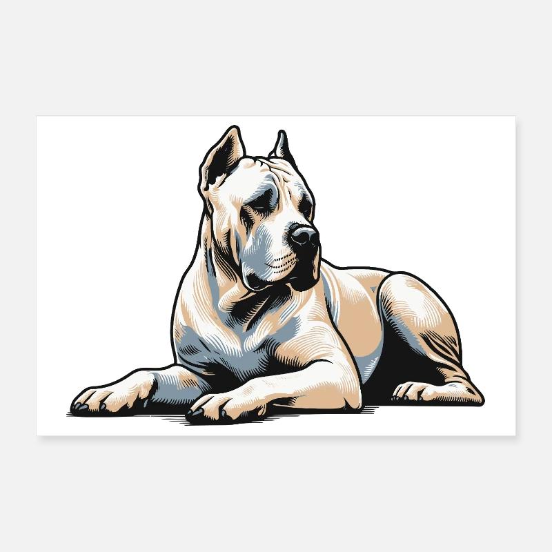 Dogue Argentin Poster 30 x 20 cm