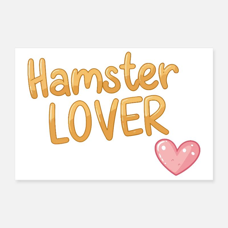 Hamster Design for Pet Lovers Poster 12" x 8" (30x20 cm)