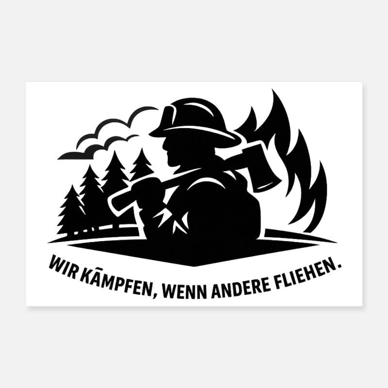 Incendie de forêt Poster 30 x 20 cm