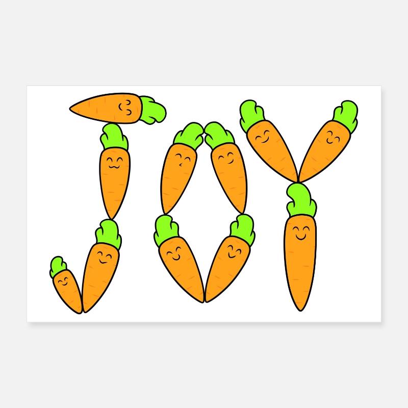 Carrots joy Poster 12" x 8" (30x20 cm)