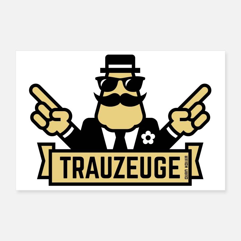 Signe de la main de garçon d’honneur (enterrement de vie de garçon / enterrement de vie de garçon / 2C) Poster 30 x 20 cm