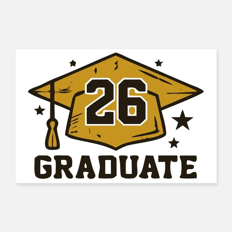 Doktorhut 26 Graduate Logo Poster 12" x 8" (30x20 cm)