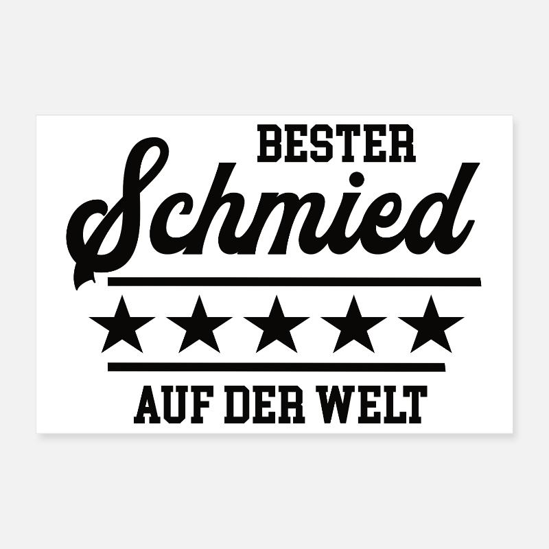 Schmied Bester Handwerker Schmiede Goldschmied Poster 30x20 cm