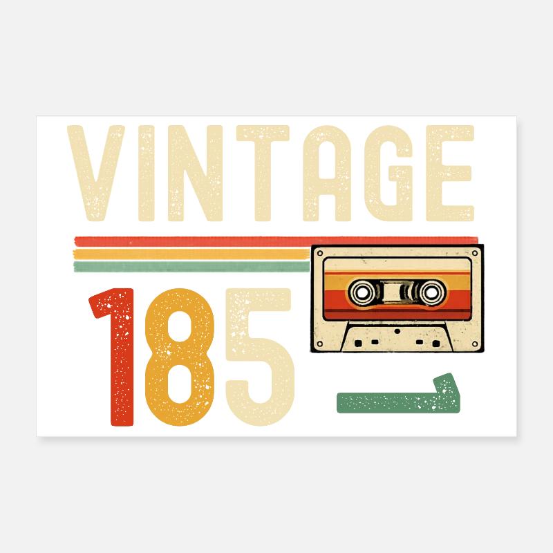 Vintage 85 Kassette Retro Poster 30x20 cm