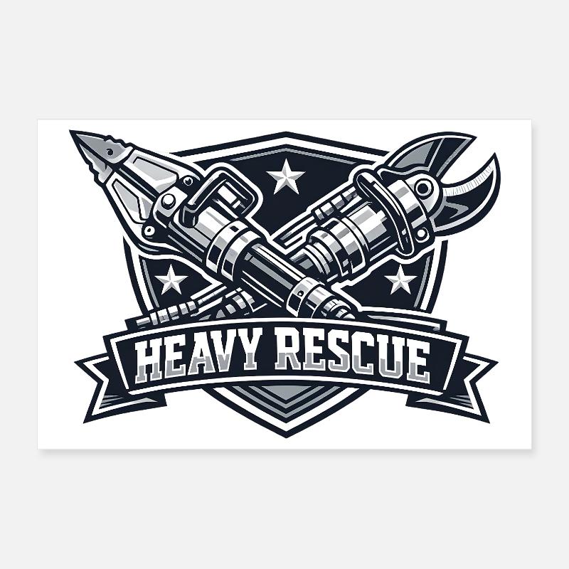 Schwerer Rettung Logo Poster 30x20 cm