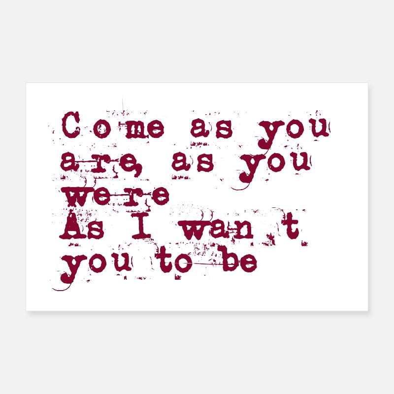 venez comme vous êtes Poster 30 x 20 cm