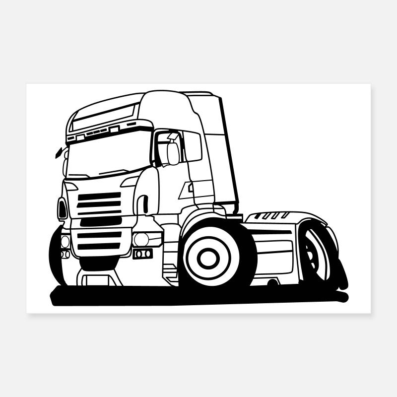 Camion Brummi Poster 30 x 20 cm