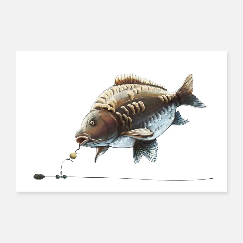 Conception de la pêche à la carpe Chod Rig pour les pêcheurs Poster 30 x 20 cm