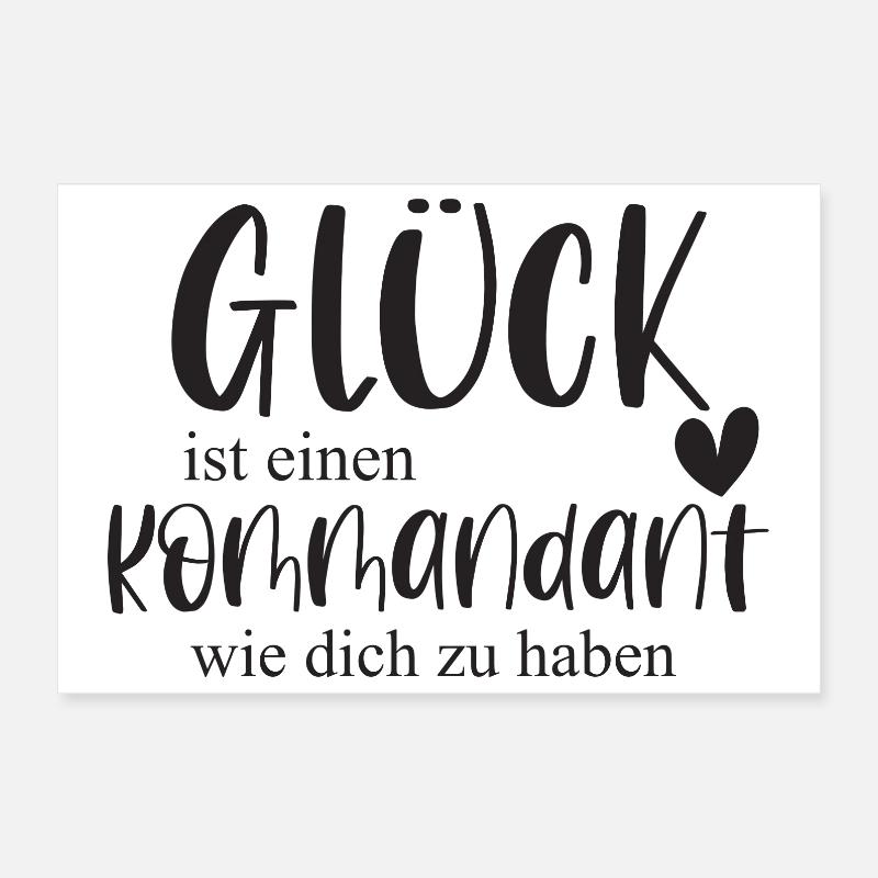 Kommandant Freiwillige Feuerwehr Ehrenamt Geschenk Poster 30x20 cm