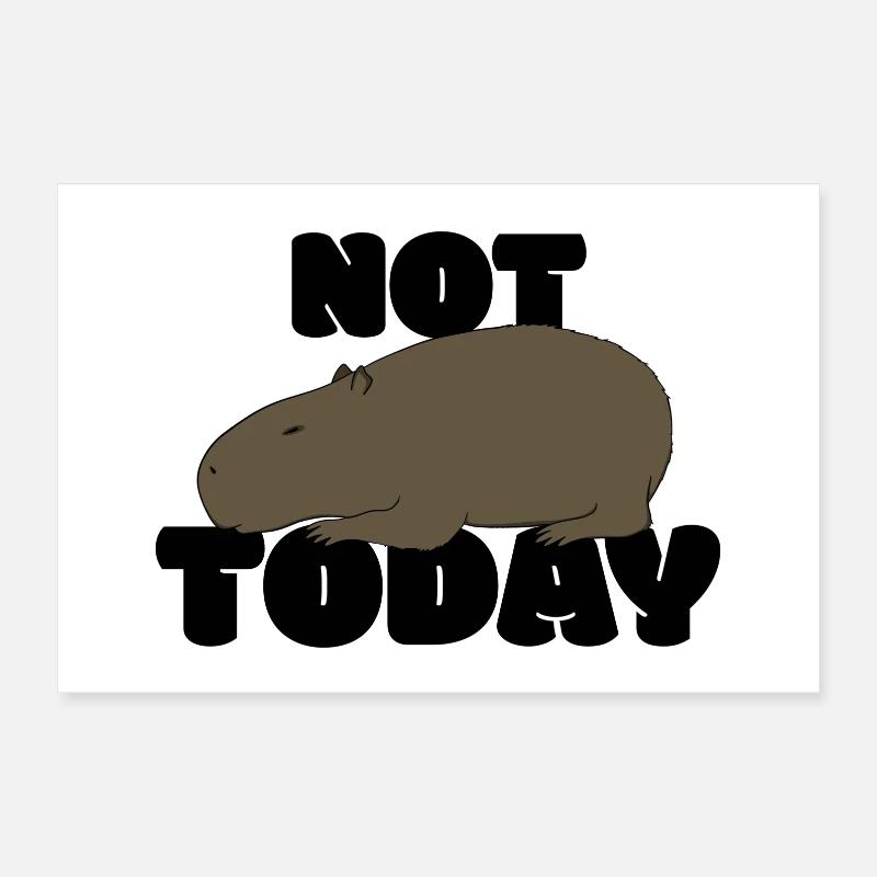 Not today Capybara Poster 30x20 cm