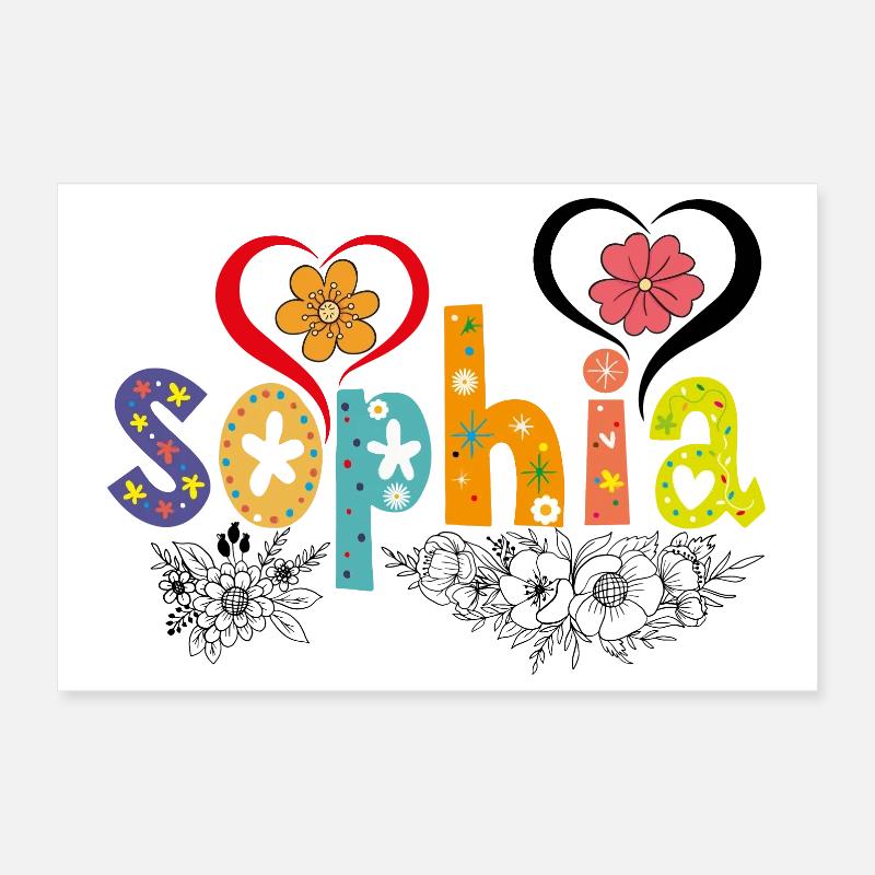 Personalized Sophia Name Poster 12" x 8" (30x20 cm)