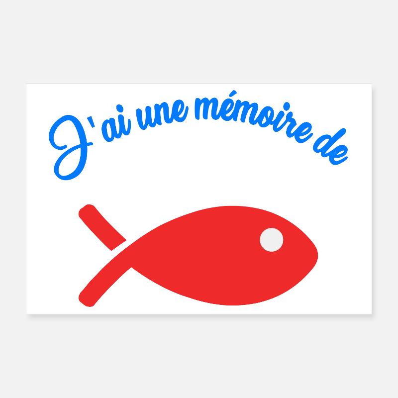 FISH. MEMORY Poster 12" x 8" (30x20 cm)