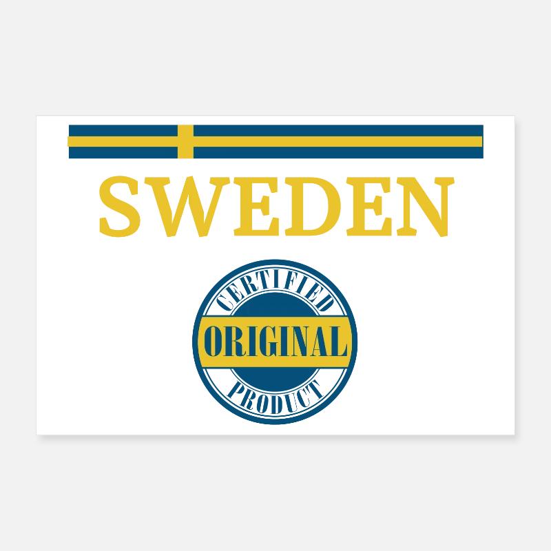 Drapeau de la Suède Poster 30 x 20 cm