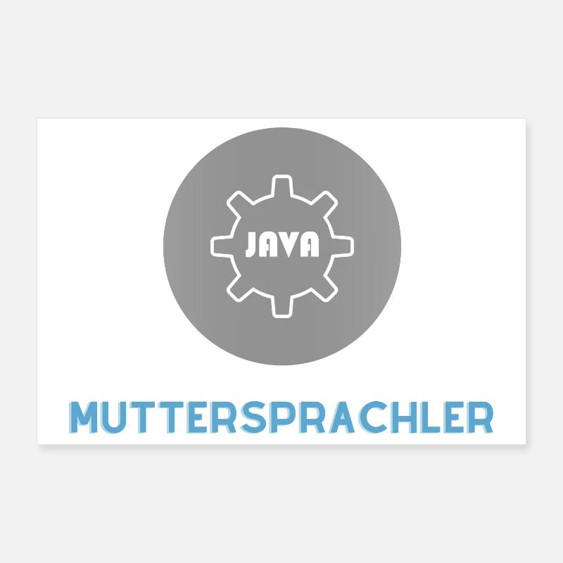 Native speaker: JavaScript Edition Poster 12" x 8" (30x20 cm)