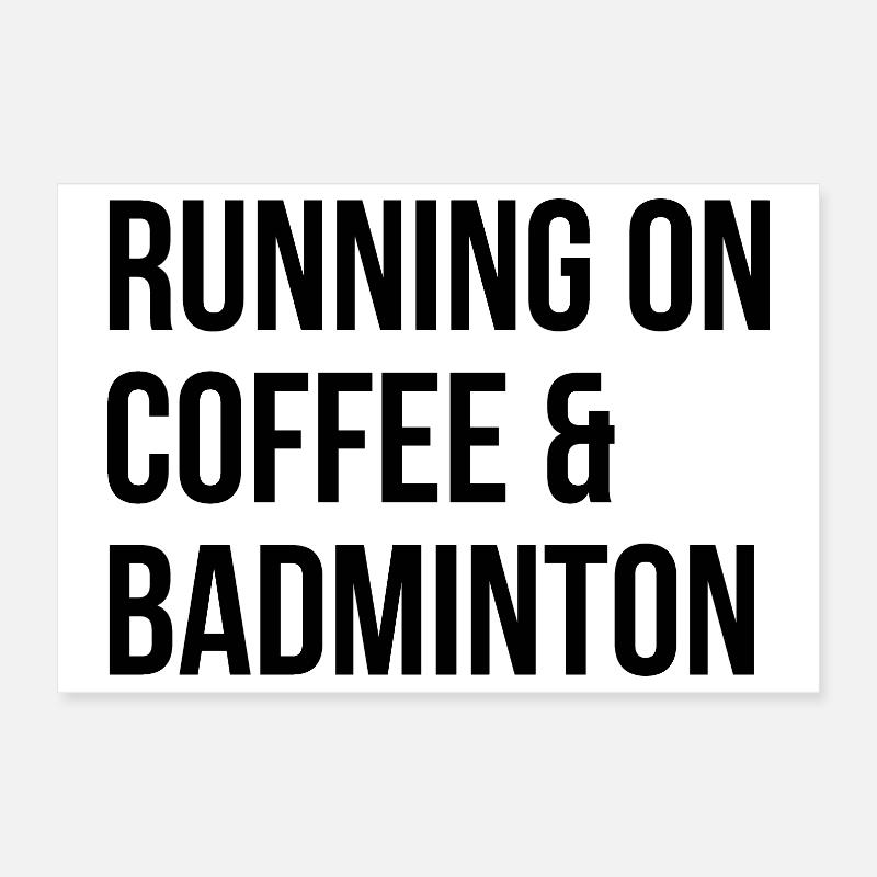 badminton Poster 30 x 20 cm