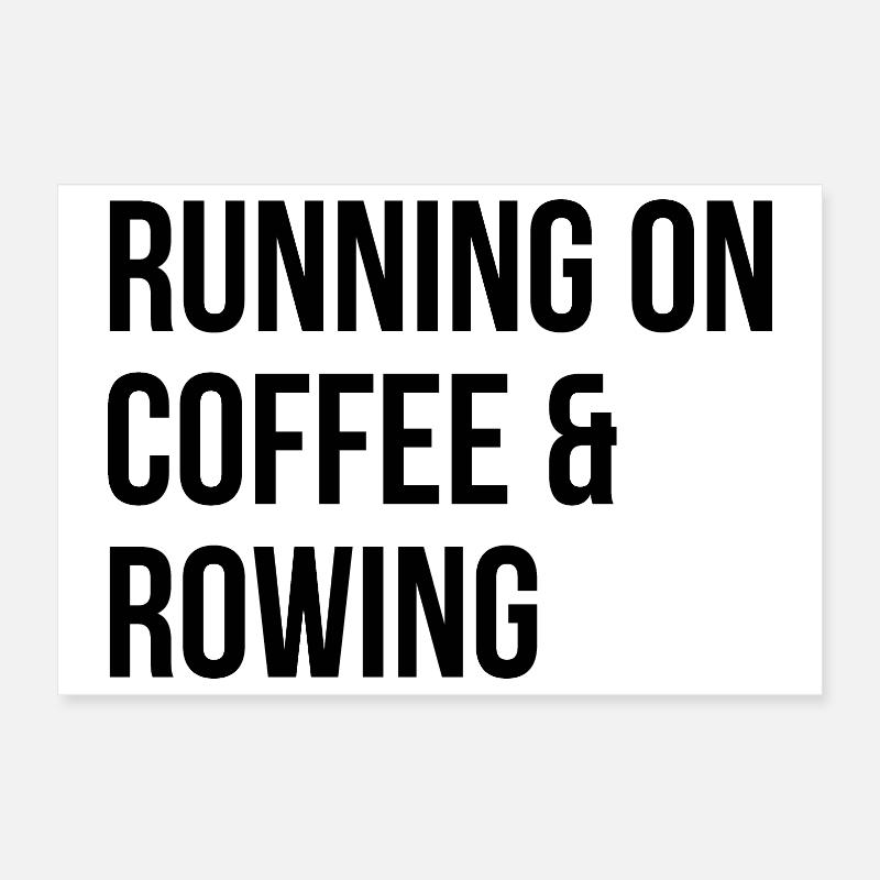 Rowing Poster 12" x 8" (30x20 cm)