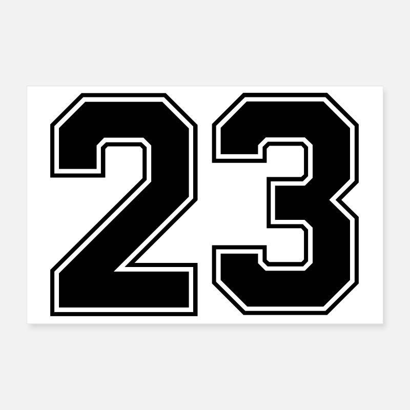 23 Number Poster 12" x 8" (30x20 cm)