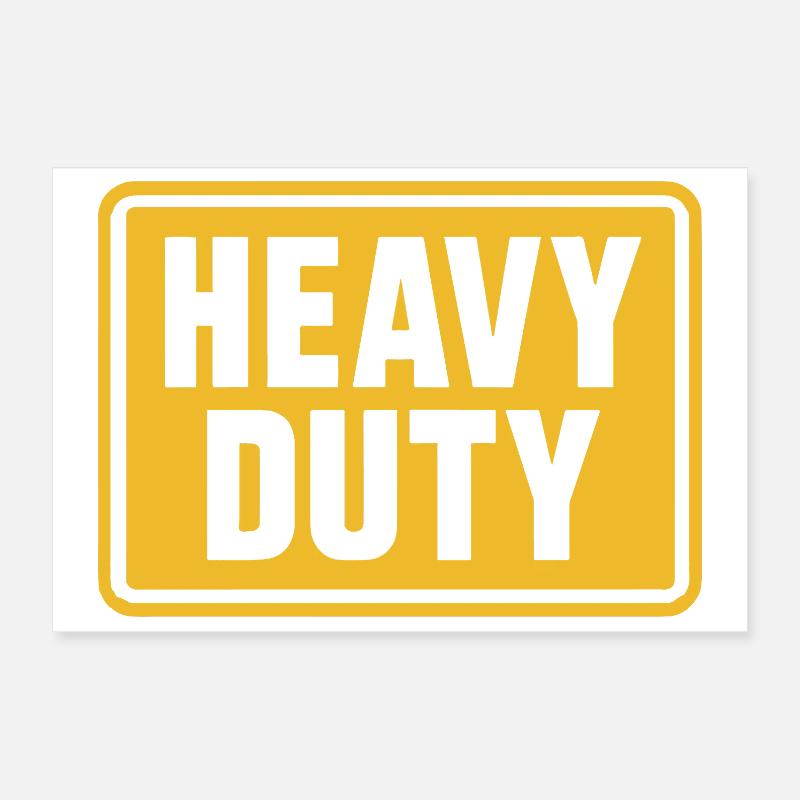 Heavy Duty Construction Warning Sign Poster 12" x 8" (30x20 cm)