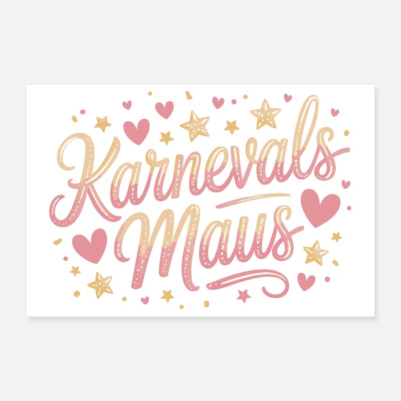 Souris de carnaval Souris de Cologne Souris de carnaval Poster 30 x 20 cm