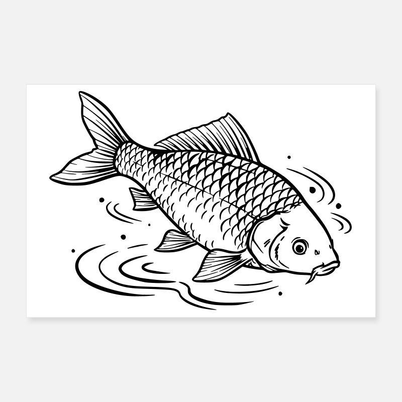 carp Poster 12" x 8" (30x20 cm)