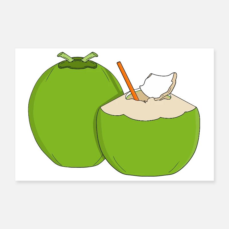 Emerald Coconut Splash Poster 30 x 20 cm