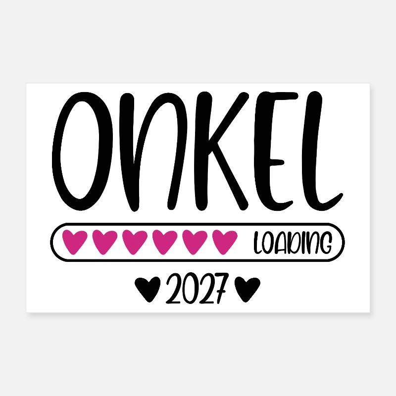 Uncle 2027 loading heart loading bar Poster 12" x 8" (30x20 cm)