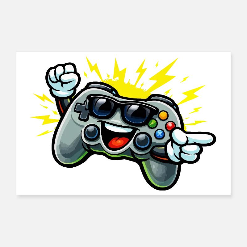 Retro Controller Spaß Poster 30x20 cm