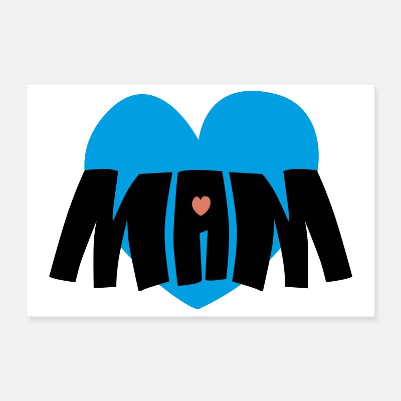 Mama-Herz Poster 30x20 cm