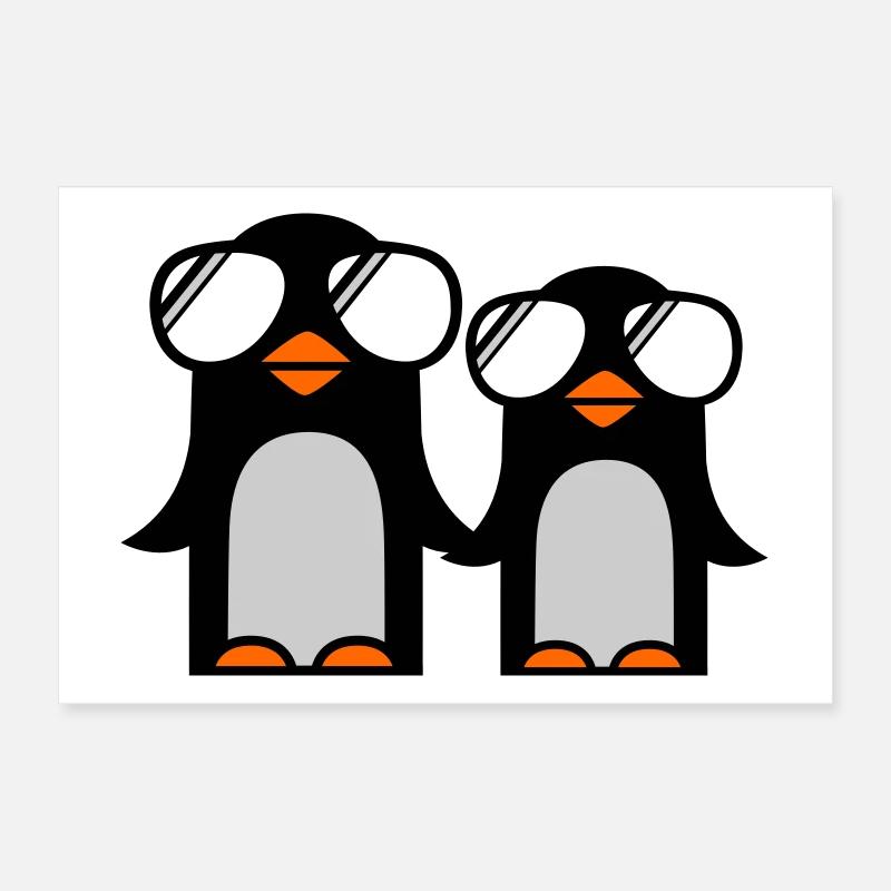 funky pinguine Poster 30x20 cm