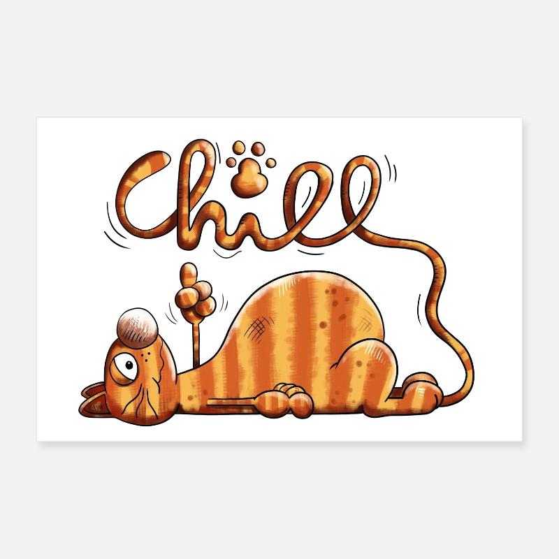 Die Chill Katze Poster 30x20 cm