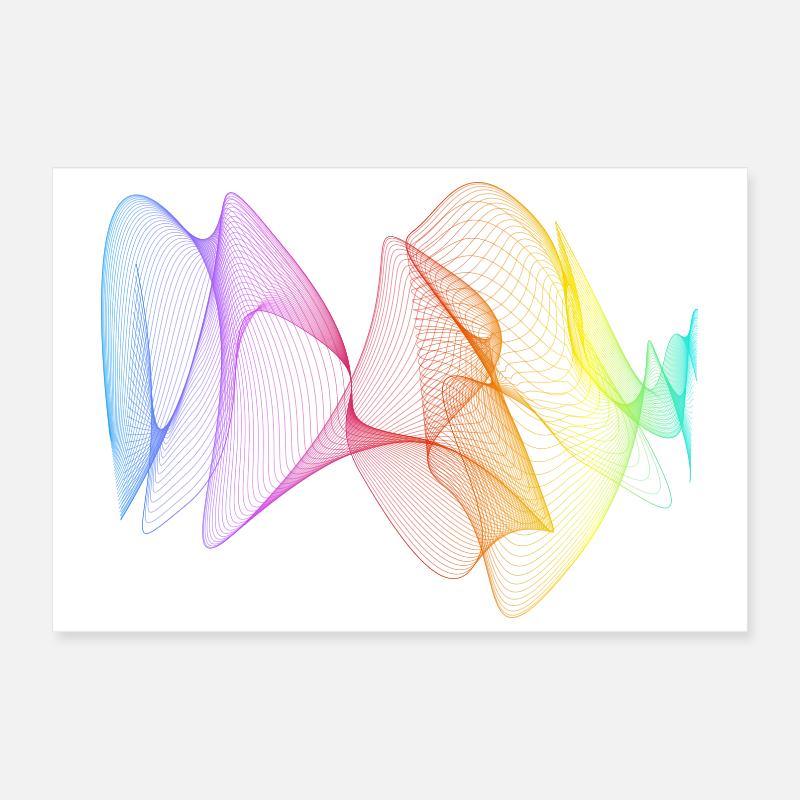 Lignes abstraites Design 01 Poster 30 x 20 cm