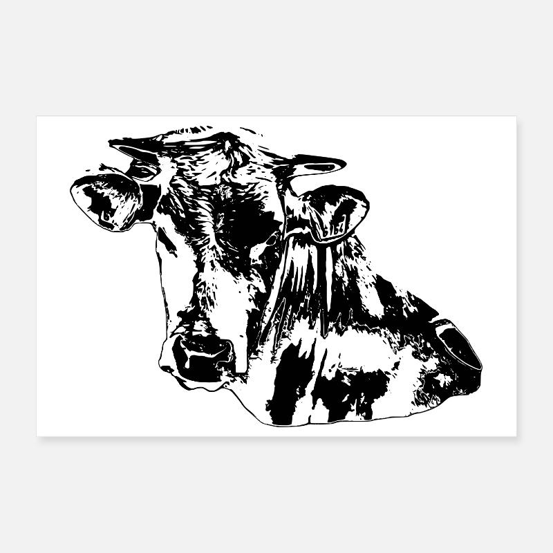 Vache noire Poster 30 x 20 cm