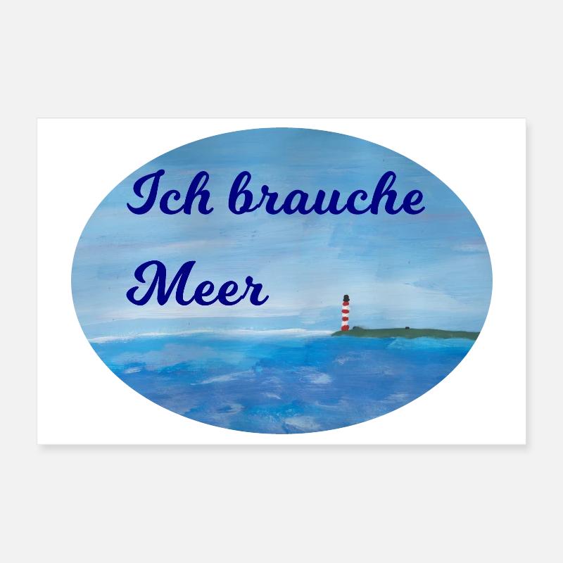 Meer Spruch Poster 30x20 cm
