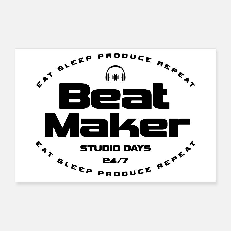 Beat Maker Music Saying Design Poster 12" x 8" (30x20 cm)