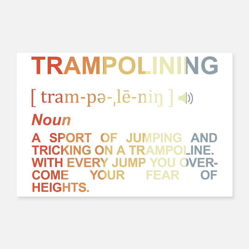 Trampolinspringen Definition Poster 30x20 cm