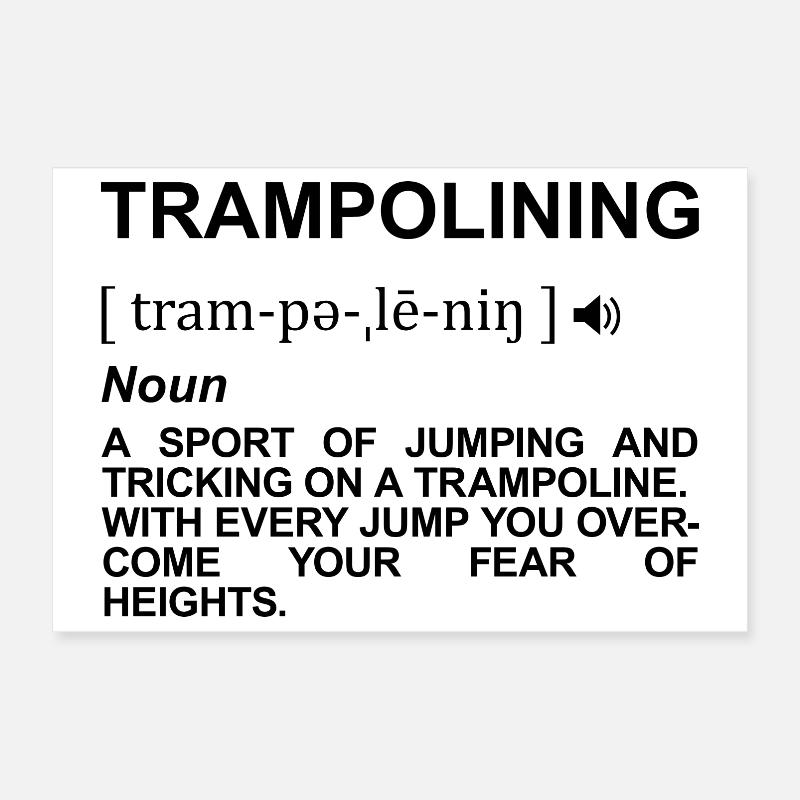 Dictionnaire Trampoline Jumping Poster 30 x 20 cm