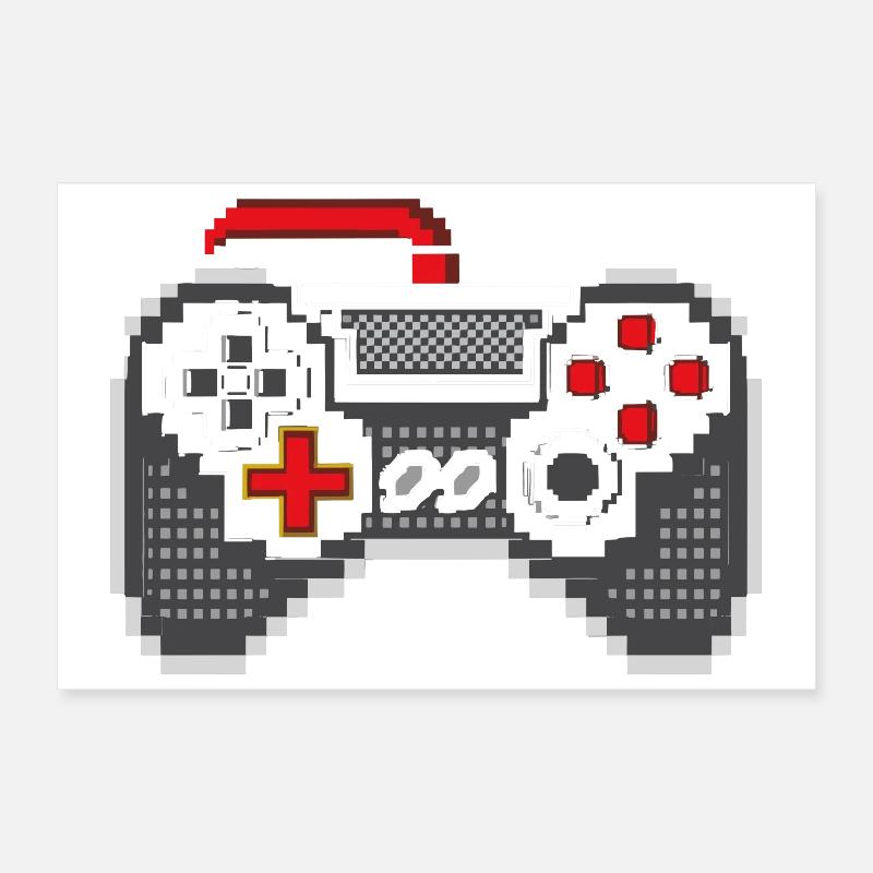 Gamepad Pixel Kunst Poster 30x20 cm