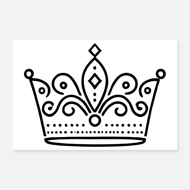 Couronne Reine/Roi personnalisable Poster 30 x 20 cm