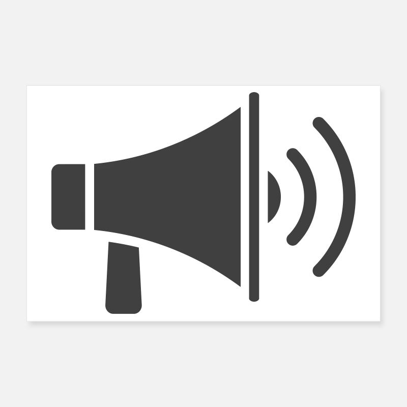 Megaphon-Icon-Design Poster 30x20 cm