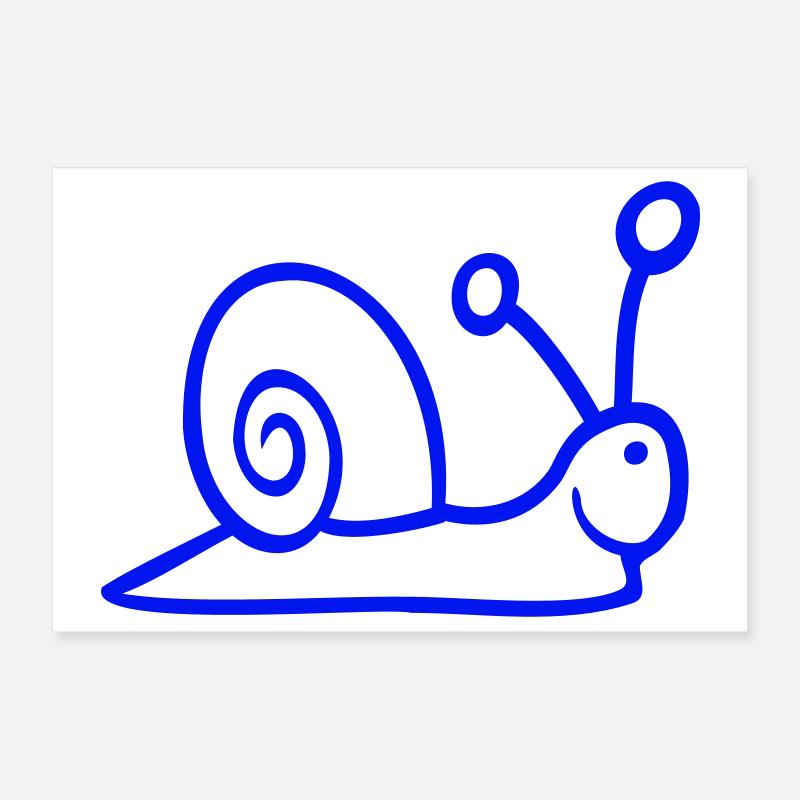 coquille d’escargot mignon mignon heureux cool Poster 30 x 20 cm